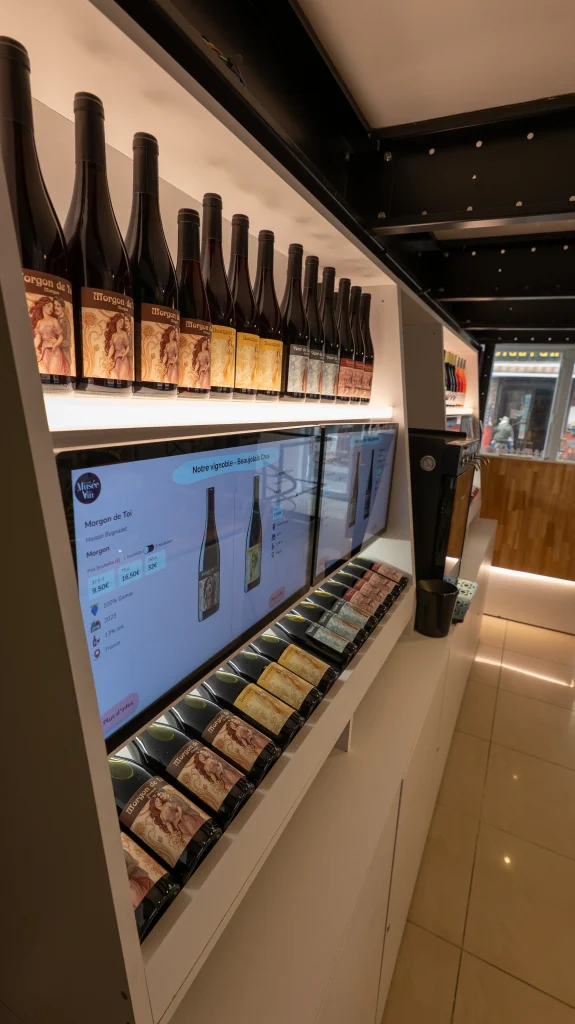 Couple découvrant les espaces immersifs du Petit Musée du Vin à Lyon